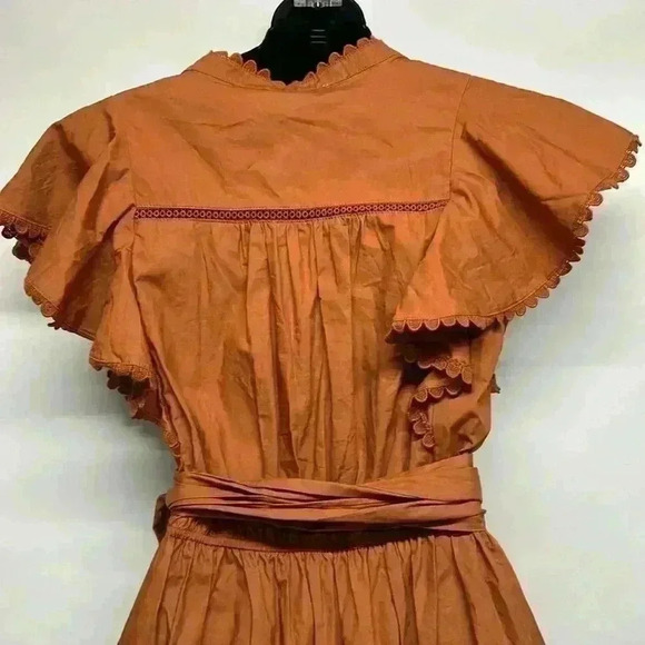 Secret mission, Valencia Bartolina dress  small, burnt orange knee length dress - Picture 6 of 14